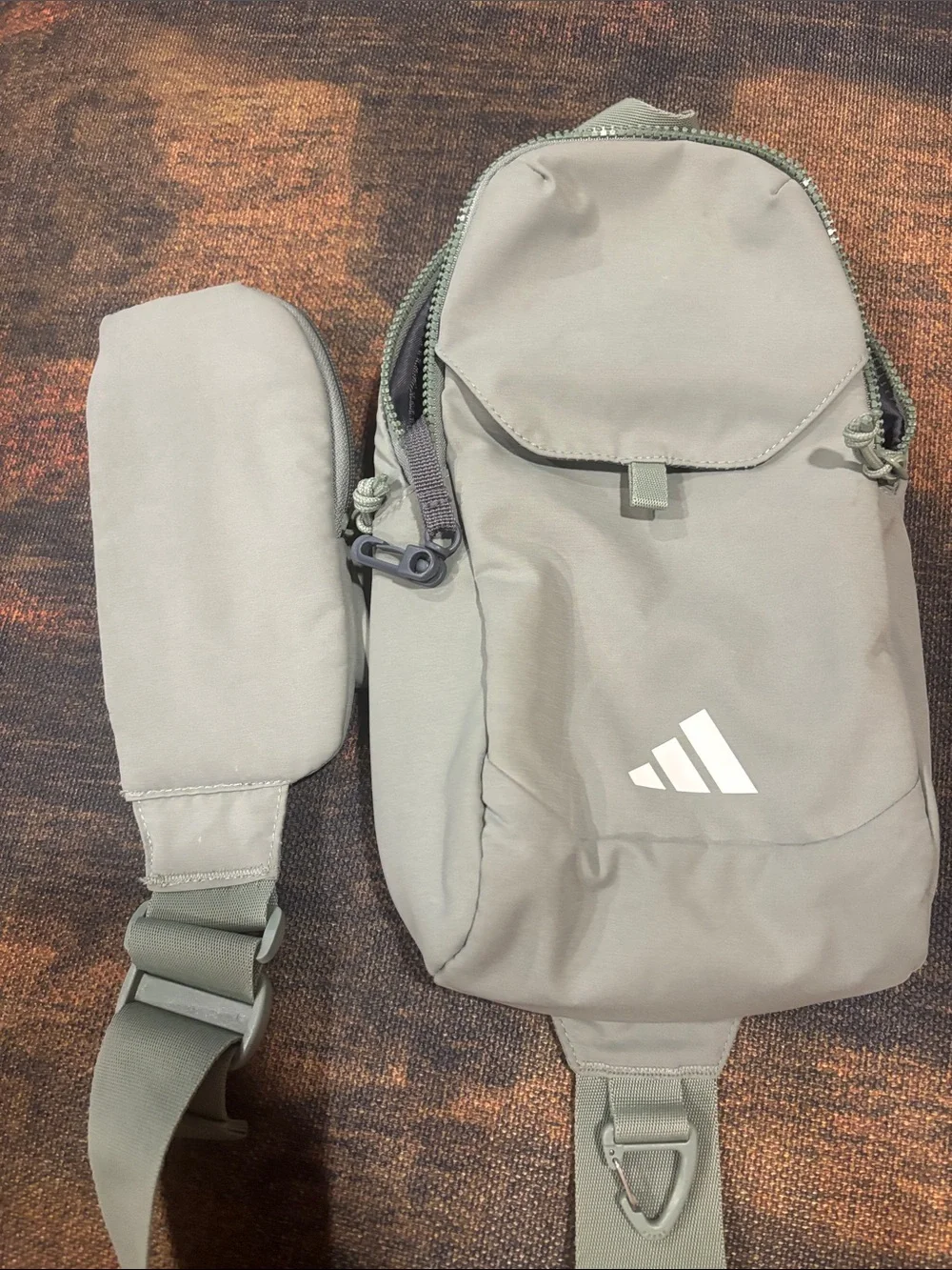 adidas Light Green Crossbody Sling Belt Bag with Logo
